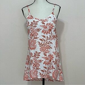 FLAX LINEN Late Night Cami PAPAYA FLORAL Size P